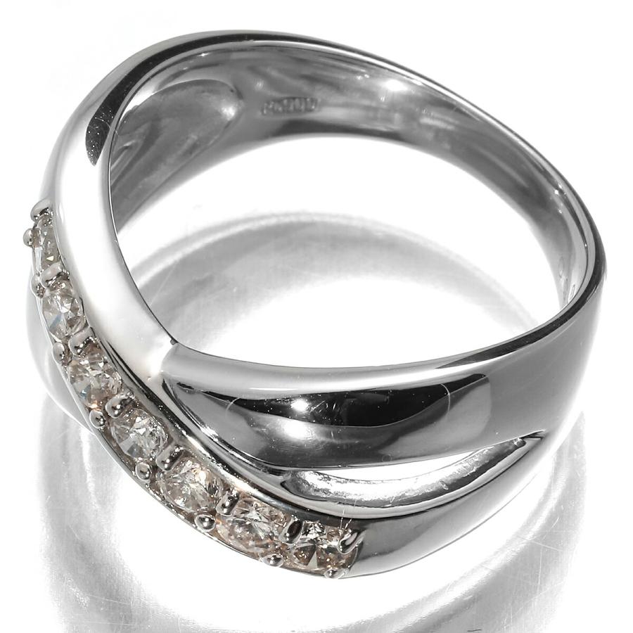 重ね付けデザインリング 7P SIクラス 指輪 ダイヤモンド 0.5ct Pt900