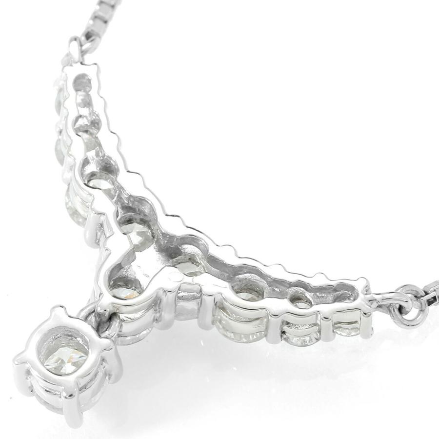 ラインデザイン ネックレス ダイヤモンド 1.00ct Pt850 中古 返品OK 