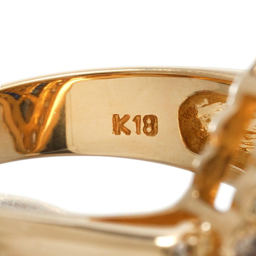 サファイア 1.10ct ダイヤモンド 1.58ct イエローゴールド K18YG 