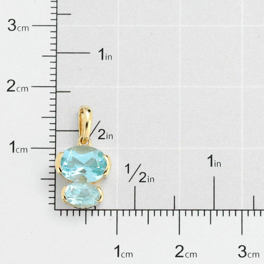 ジュエリーマキ ペンダントトップ ブルートパーズ 3×6.0mm イエロー