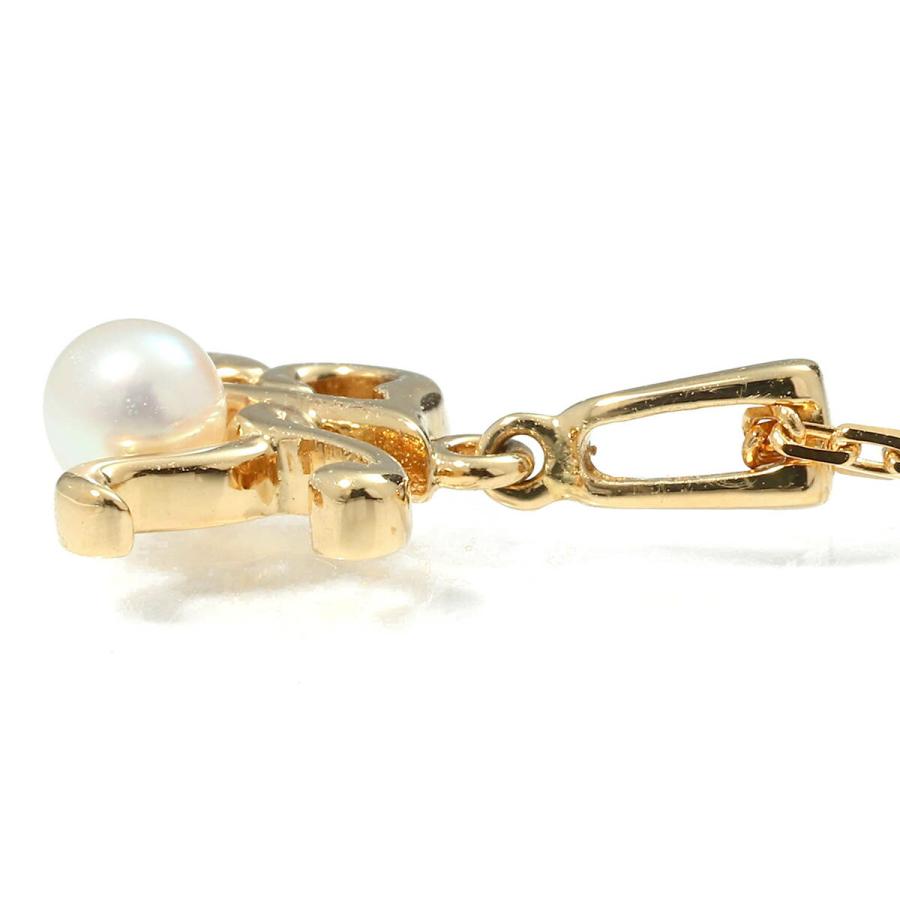 MIKIMOTO（ミキモト） イニシャル パール ペンダント 真珠 イエロー