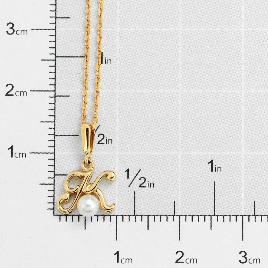 MIKIMOTO（ミキモト） イニシャル パール ペンダント 真珠 イエロー