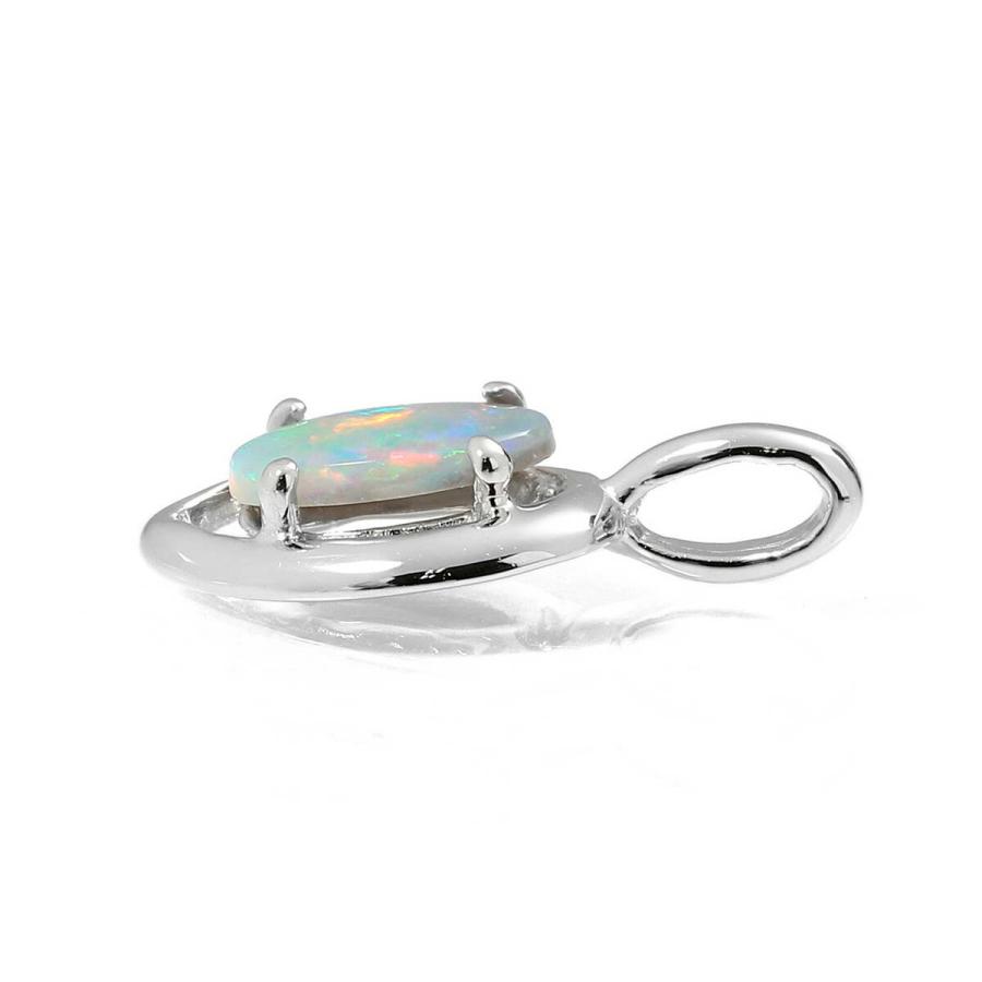 ブラックオパール ペンダントトップ　 ホワイトゴールド 18金 18K ペンダントトップ ブラックオパール 0.32ct ホワイトゴールド K18WG
