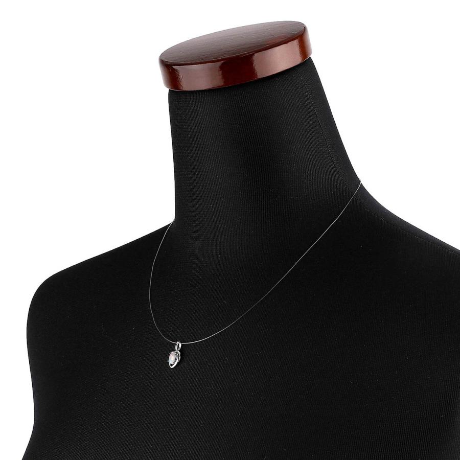 ペンダントトップ ブラックオパール 0.32ct ホワイトゴールド K18WG