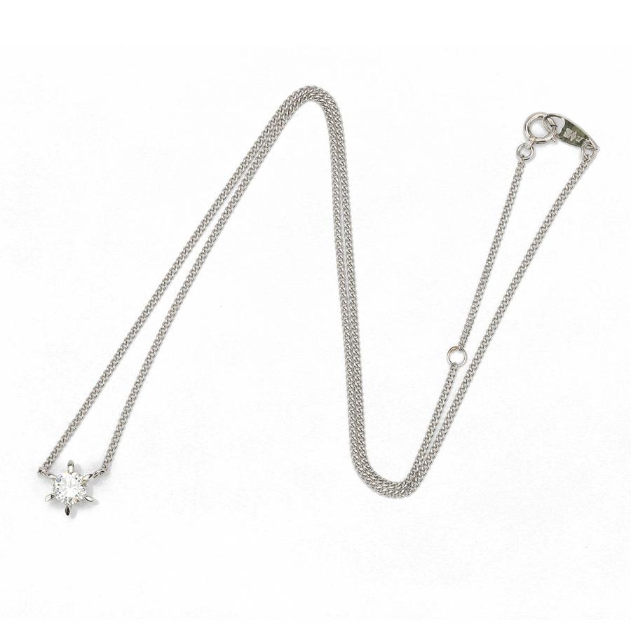 1粒 立て爪 ネックレス Fカラー SI1 GOOD ダイヤモンド 0.437ct 