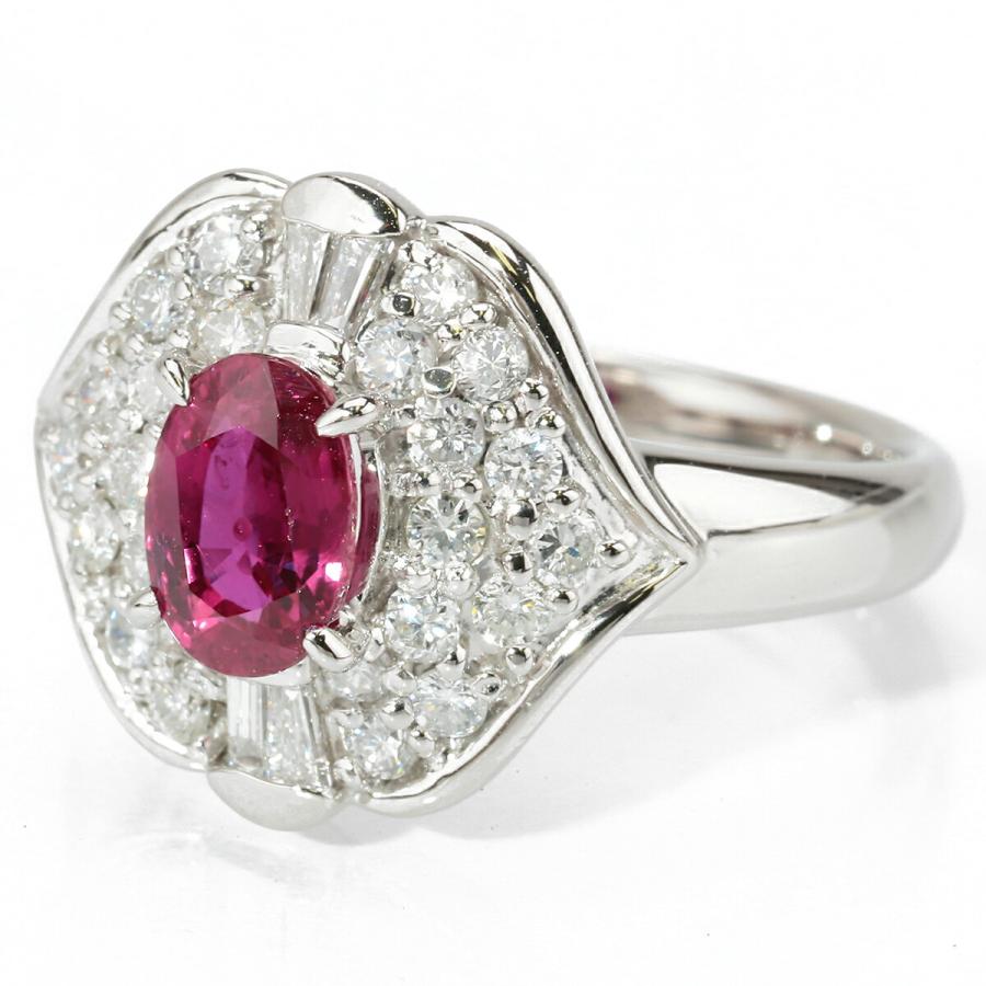リング 指輪 ルビー 1.22ct ダイヤモンド 0.6ct プラチナ Pt900