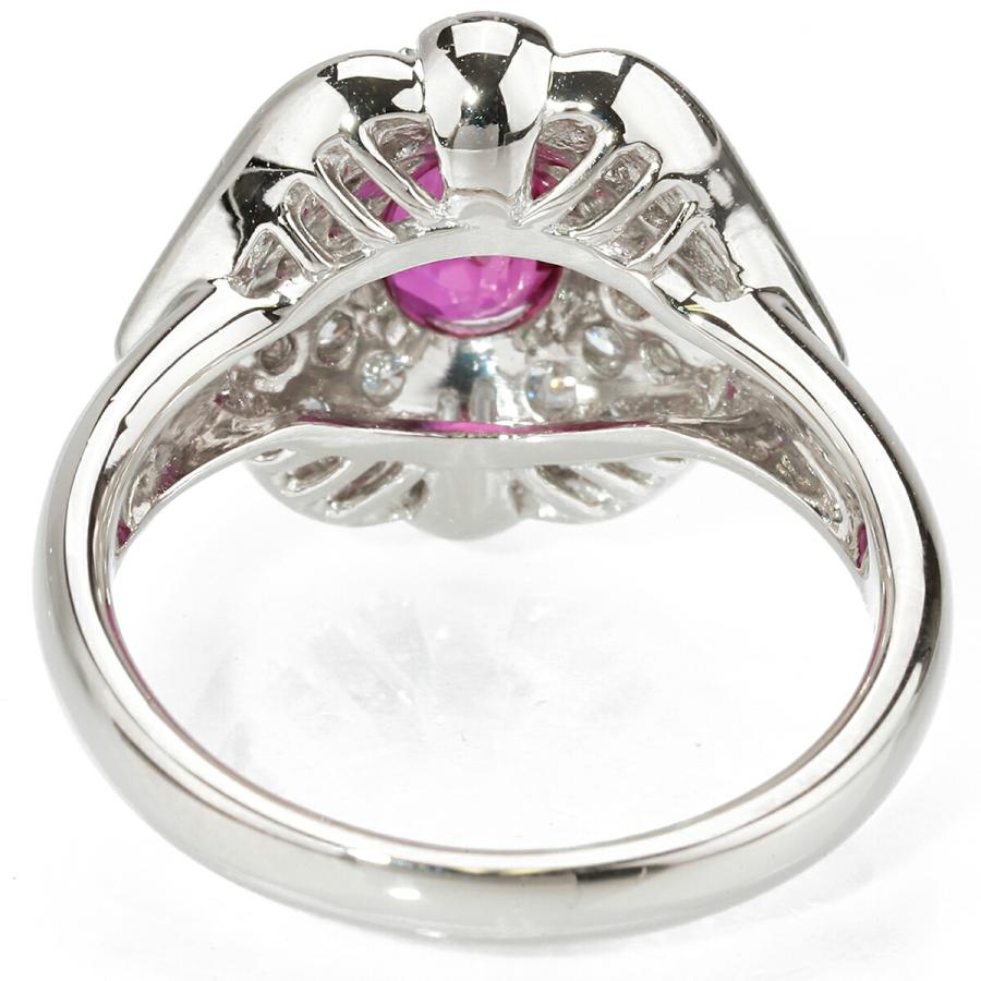 リング 指輪 ルビー 1.22ct ダイヤモンド 0.6ct プラチナ Pt900 12号 