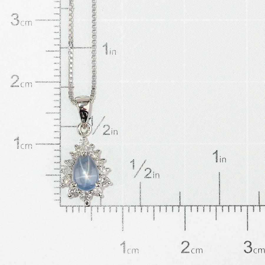 スターサファイア 0.68ct ダイヤモンド 0.20ct プラチナ Pt900
