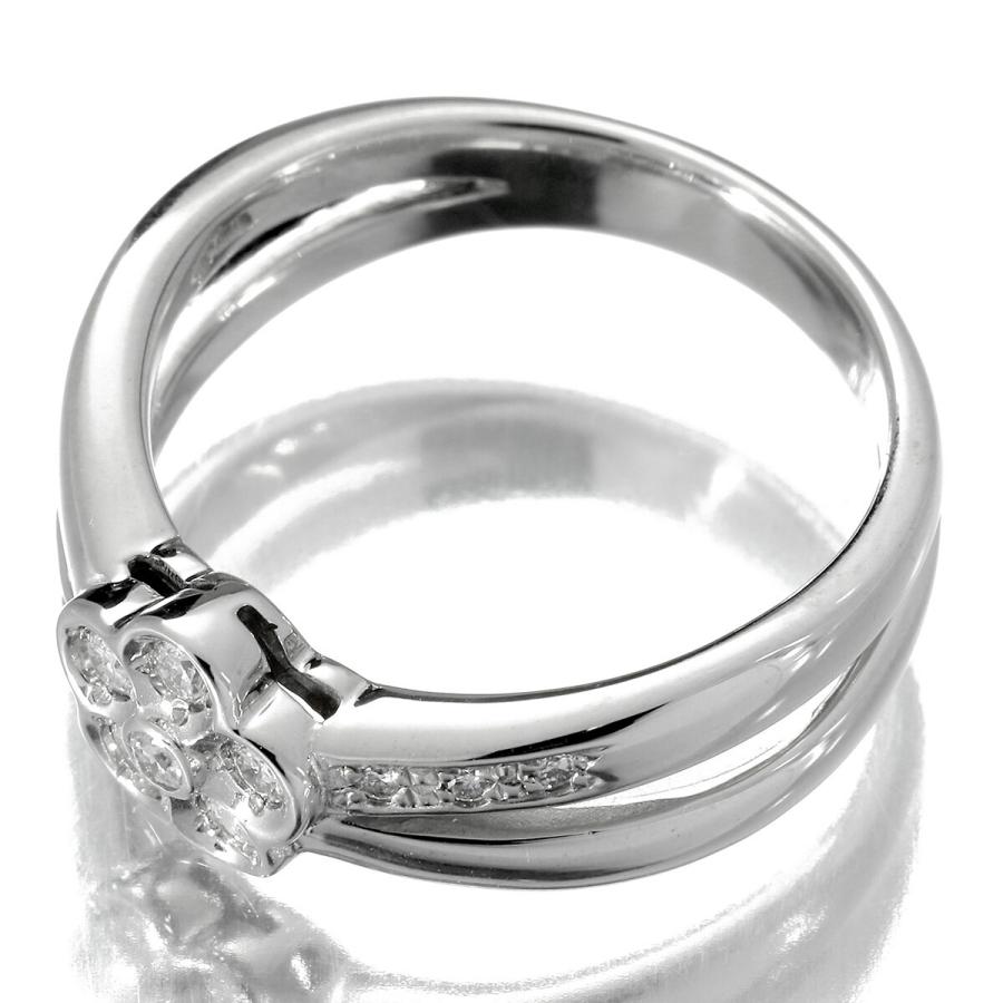 ジュエリーマキ フラワーモチーフ リング 指輪 ダイヤモンド 0.2ct