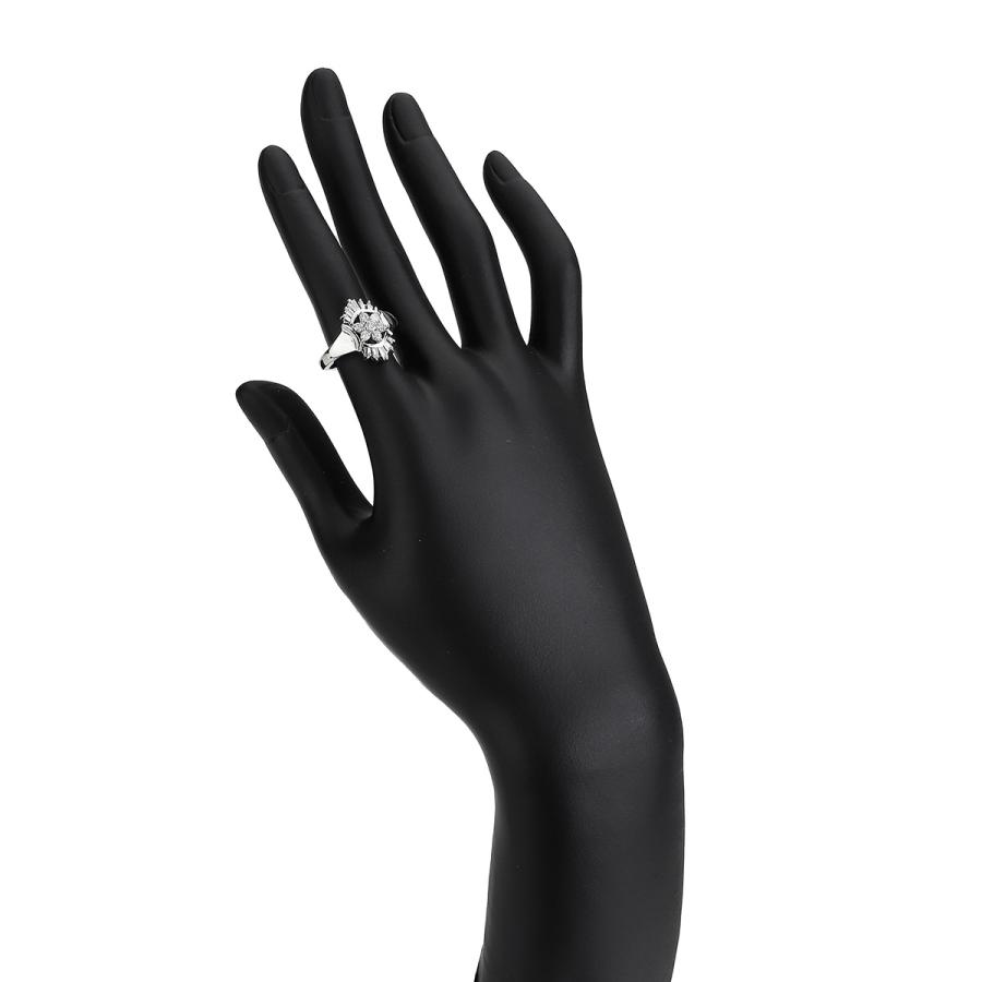 ジュエリーマキ フラワーデザインリング 指輪 ダイヤモンド 0.48ct プラチナ Pt850 10号 MAKI 中古 RE-PRICE_3