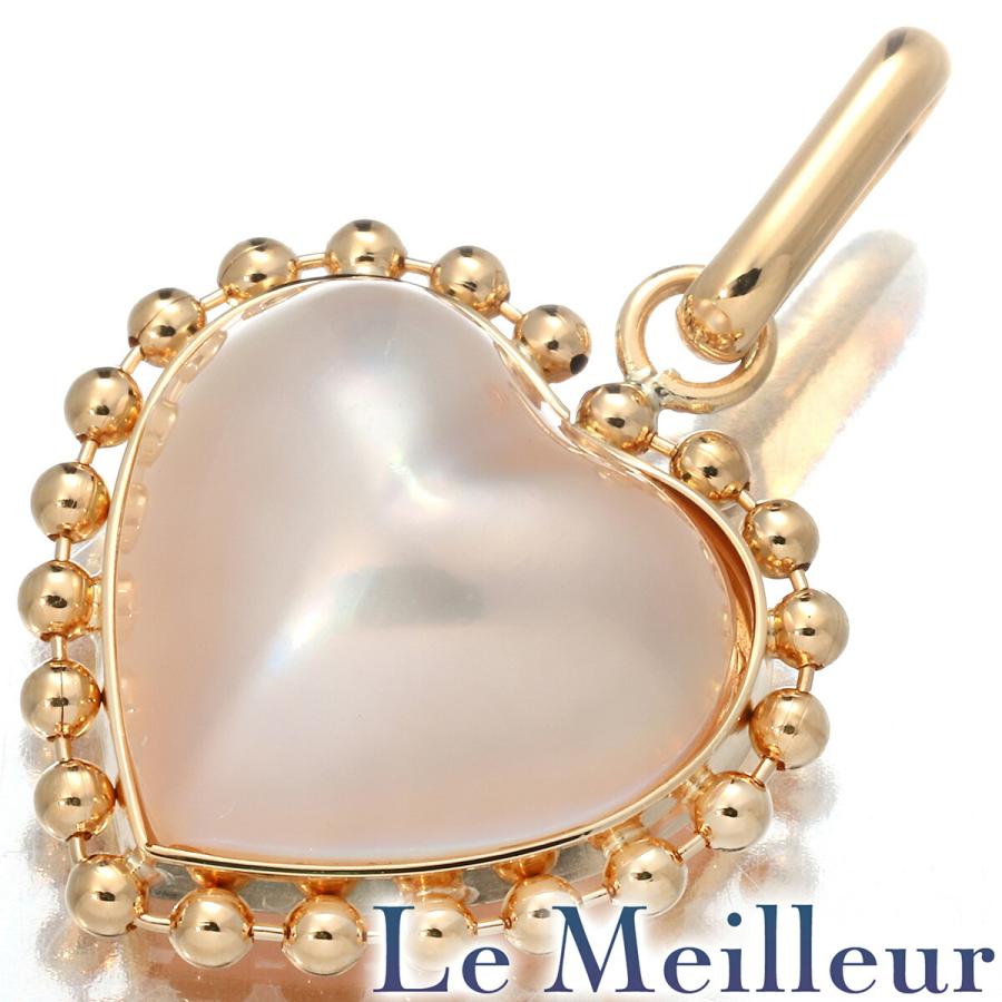 ハートモチーフパールペンダントトップ パール K18 中古 プレラブド  