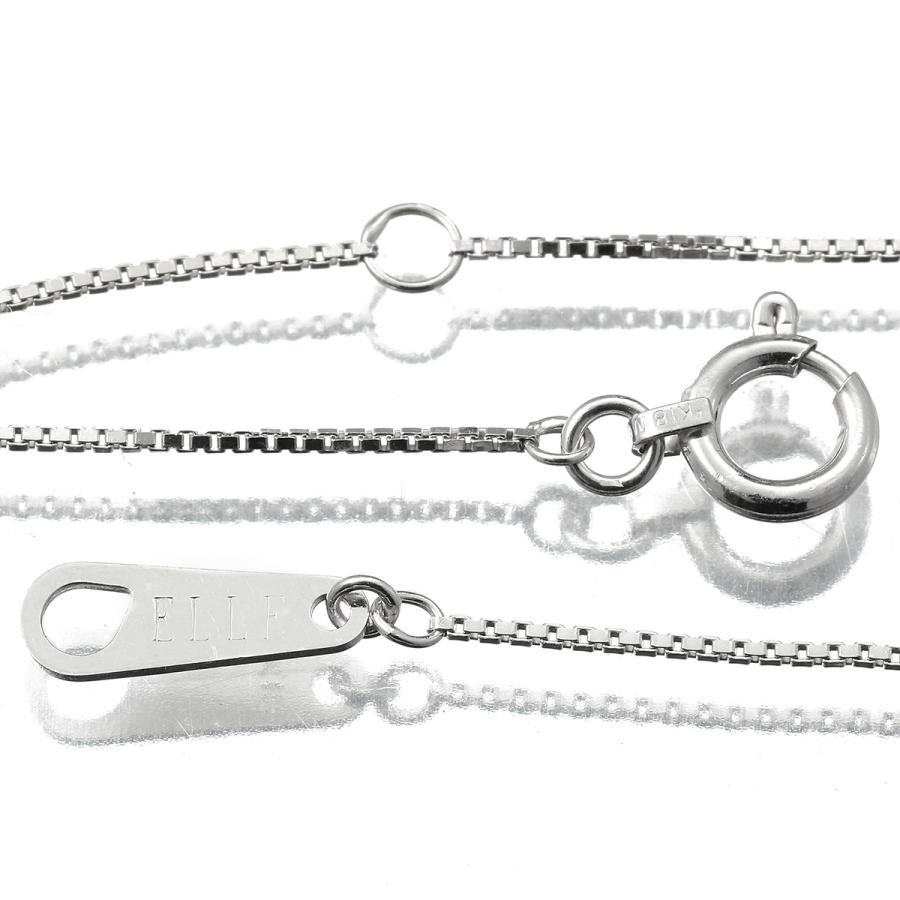ホワイトゴールド　ダイヤクロスネックレス★ELLE デパート購入品 ELLE（エル） クロス ペンダントネックレス ダイヤモンド ホワイト