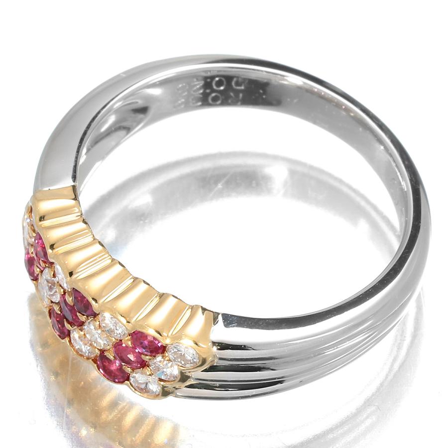 リング 指輪 ルビー 0.32ct ダイヤモンド 0.28ct プラチナ Pt900 12号