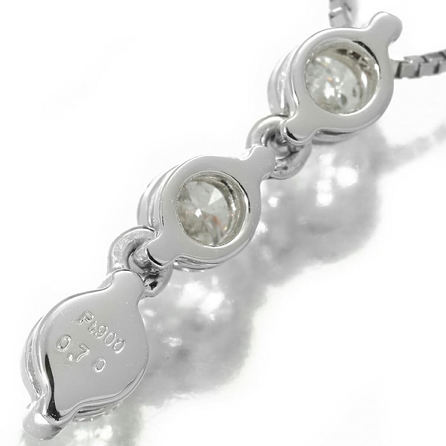 Iライン ペンダントネックレス ダイヤモンド 0.7ct Pt850 中古  