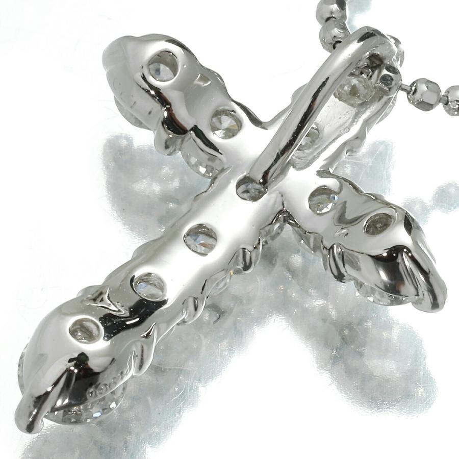 クロスモチーフペンダントネックレス 10P ダイヤモンド 1.0ct Pt850  