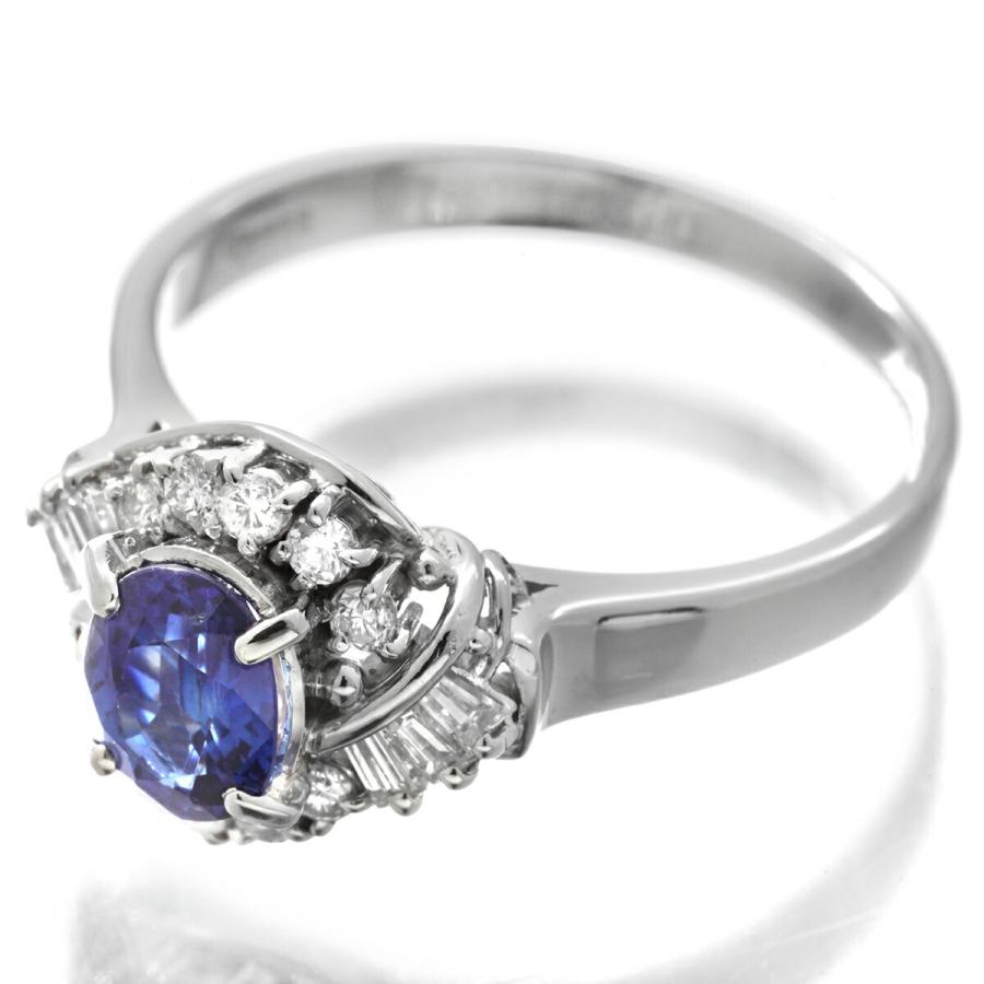 ヘイローデザインリング 指輪 サファイア 0.82ct ダイヤモンド