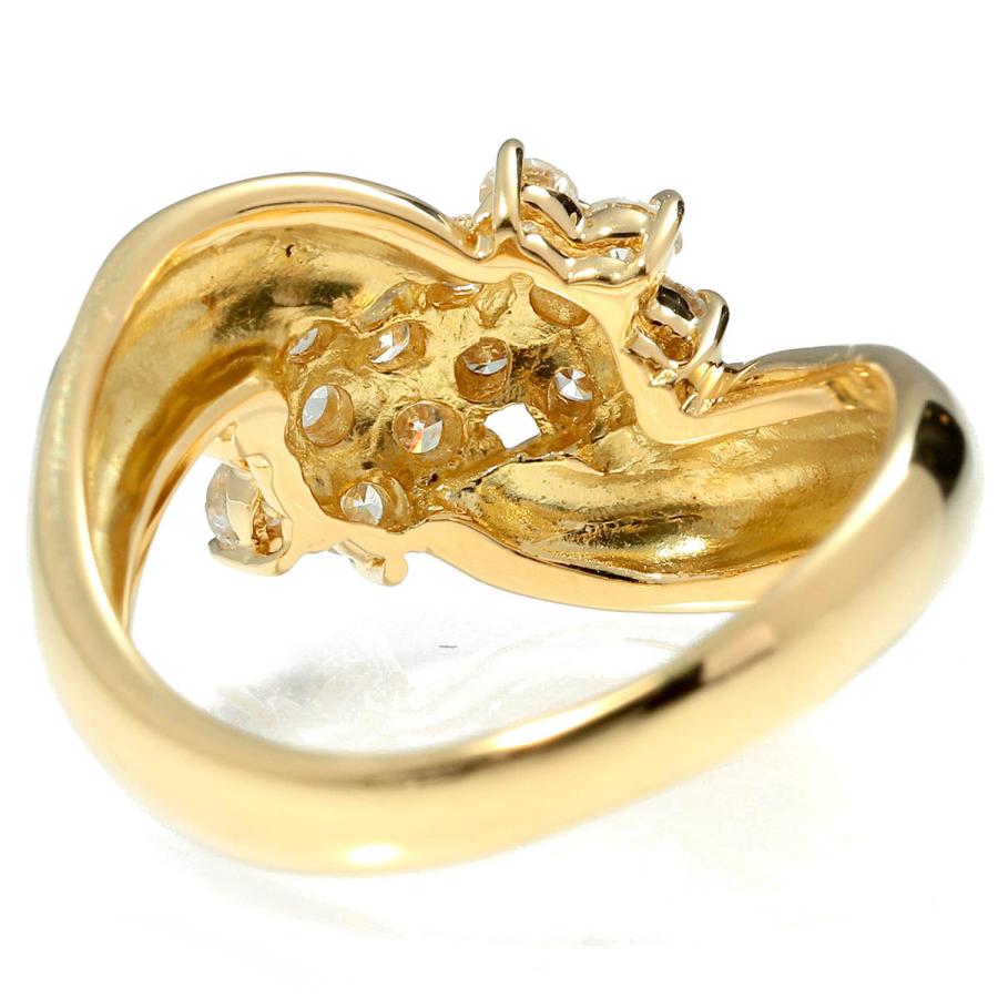 ジュエリーマキ フラワーモチーフリング 指輪 ダイヤモンド 0.54ct