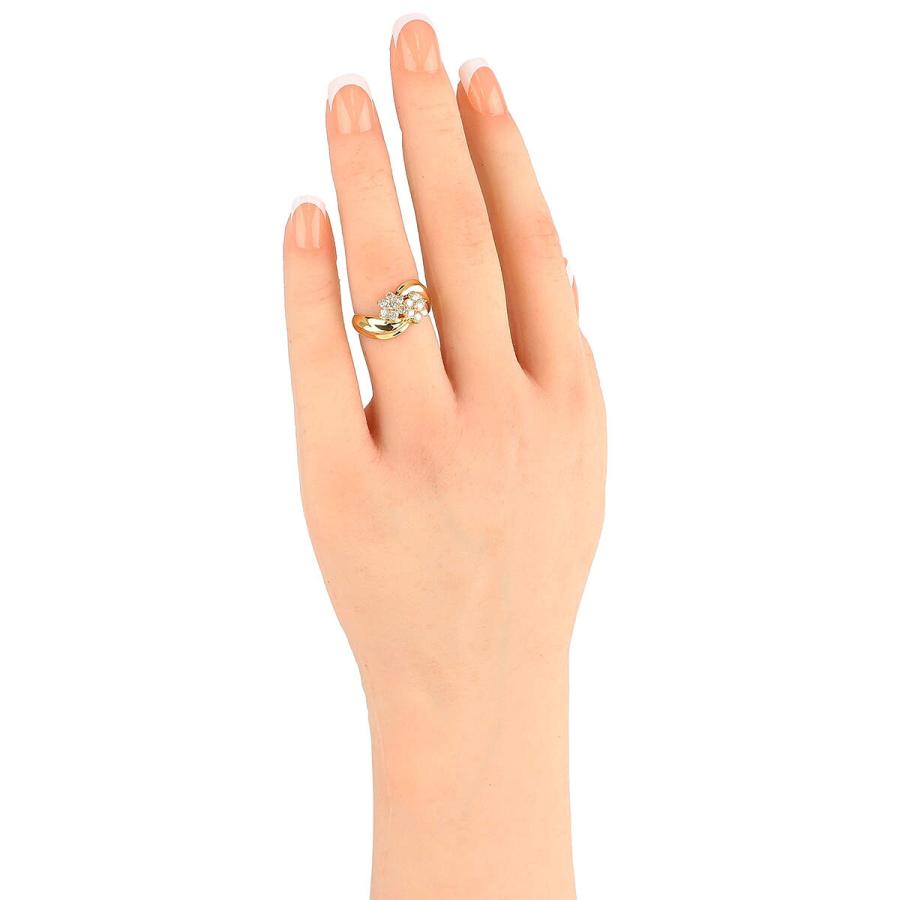 ジュエリーマキ フラワーモチーフリング 指輪 ダイヤモンド 0.54ct