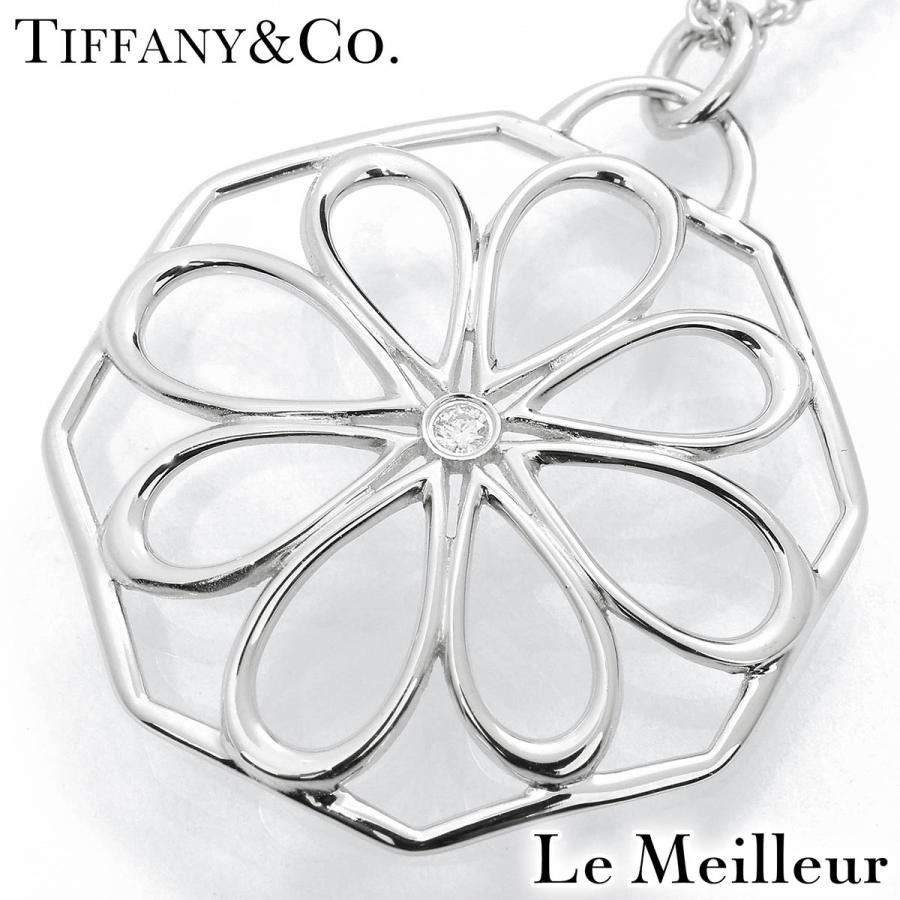 美品 TIFFANY＆Co ティファニー フラワー モチーフ ネックレス TIFFANY&Co. ティファニー フラワーモチーフ ネックレス ダイヤモンド