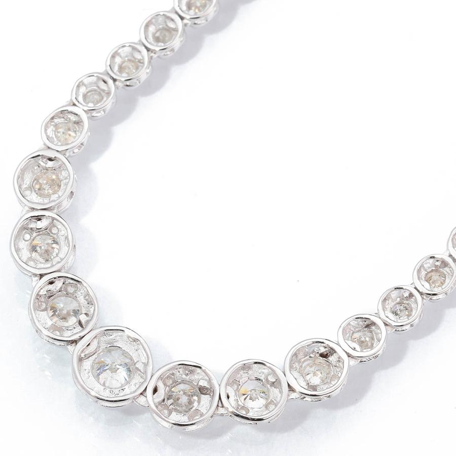 テニスネックレス ダイヤモンド 3.07ct ホワイトゴールド K18WG 中古 