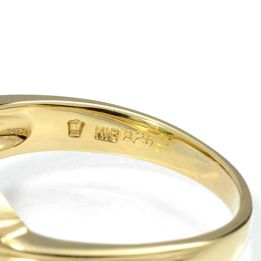 リング 指輪 ペリドット 2.26ct ダイヤモンド イエローゴールド K18YG 