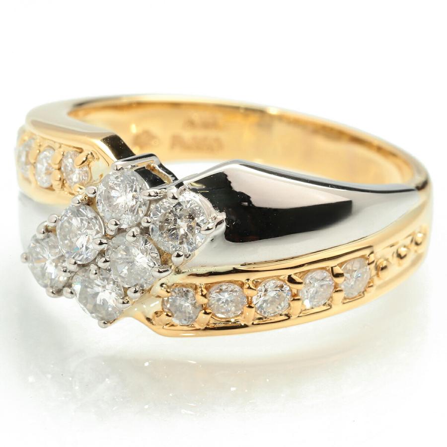K18 ダイヤモンドリング ジュエリーマキ ジュエリーマキ Jewelry MAKI SIクラス バイカラーリング ダイヤモンド