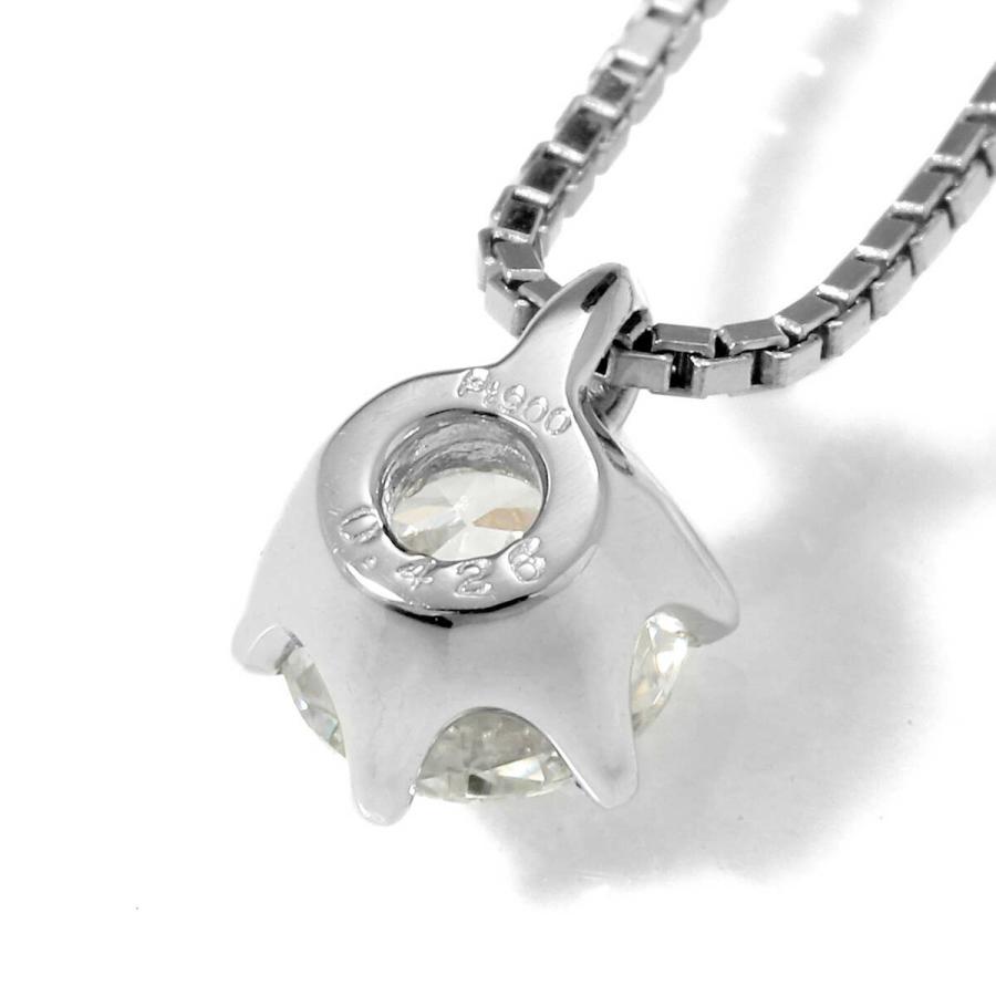 【美品】【Pt900】Over Excellent ペンダントネックレス 1粒ペンダントネックレス Iカラー SI-1 EXCELLENT ダイヤモンド 0.426