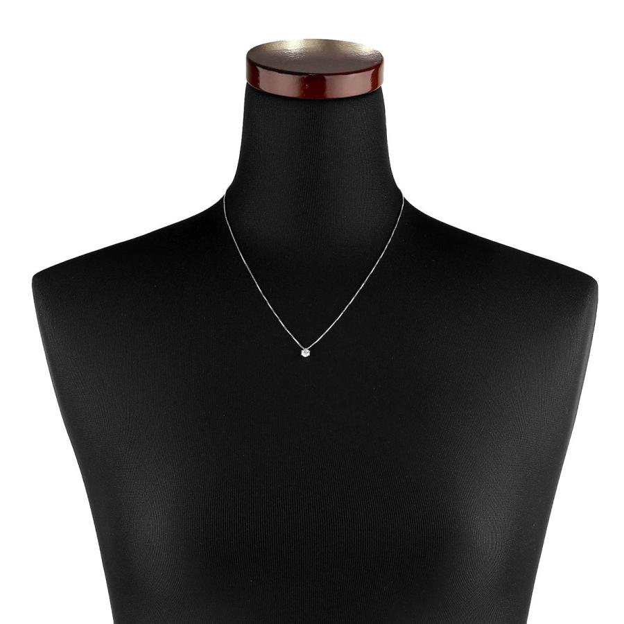 【美品】【Pt900】Over Excellent ペンダントネックレス 1粒ペンダントネックレス Iカラー SI-1 EXCELLENT ダイヤモンド 0.426