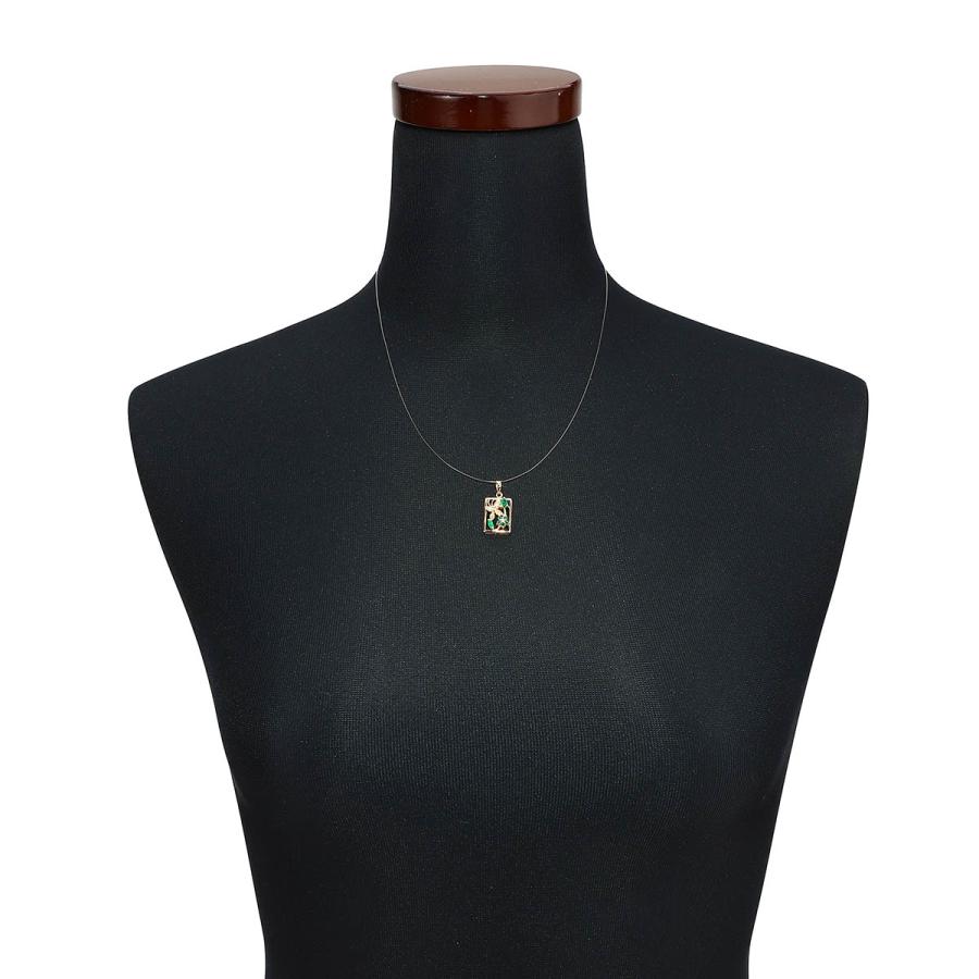 エメラルド 0.41ct ダイヤモンド ピンクゴールド K14PG フラワーモチーフ ペンダントトップ  新品仕上済 中古 返品OK RE-PRICE |  | 03