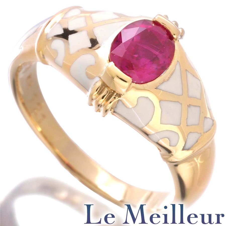 プリマ・ビジュー リング 指輪 ルビー 1.21ct K18 15号 PRIMA BIJOUX 