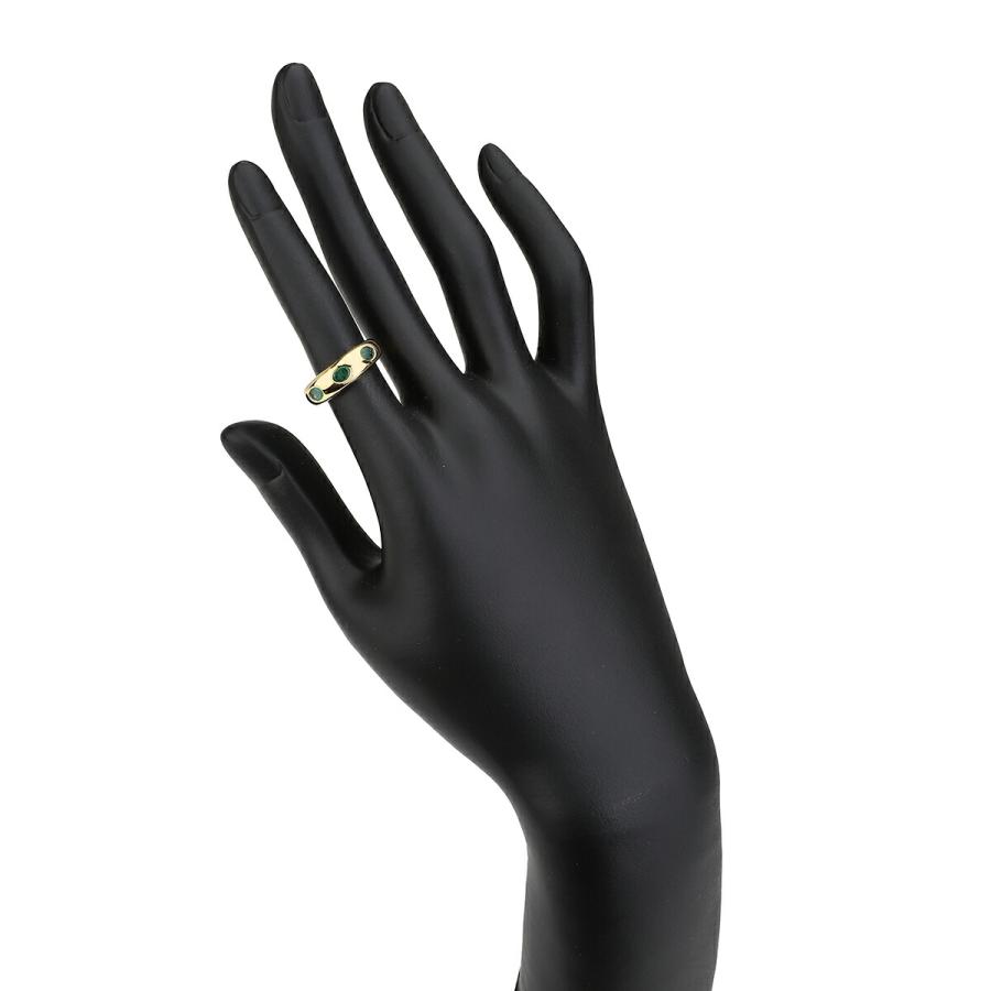 リング 指輪 エメラルド K18 10号 中古 プレラブド 返品OK : Le