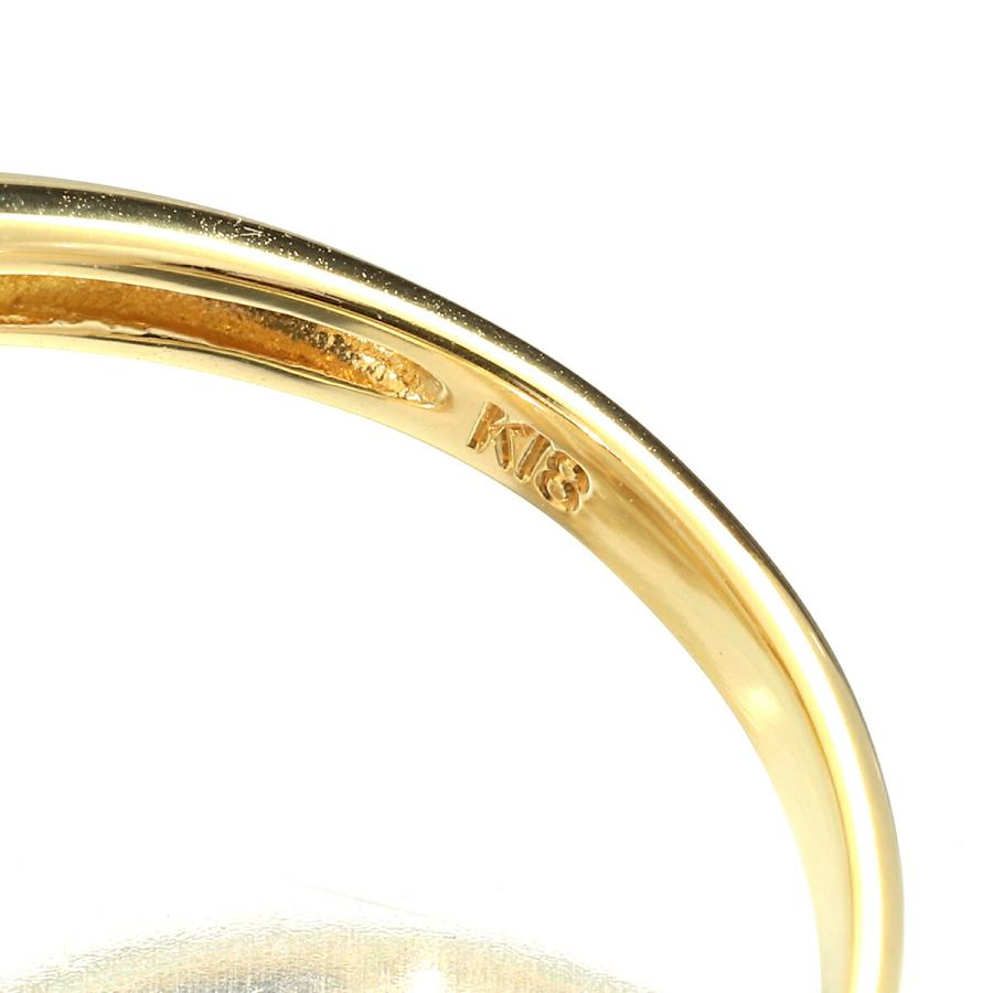 フラワーモチーフリング 指輪 ダイヤモンド 0.45ct K18 11号 中古  