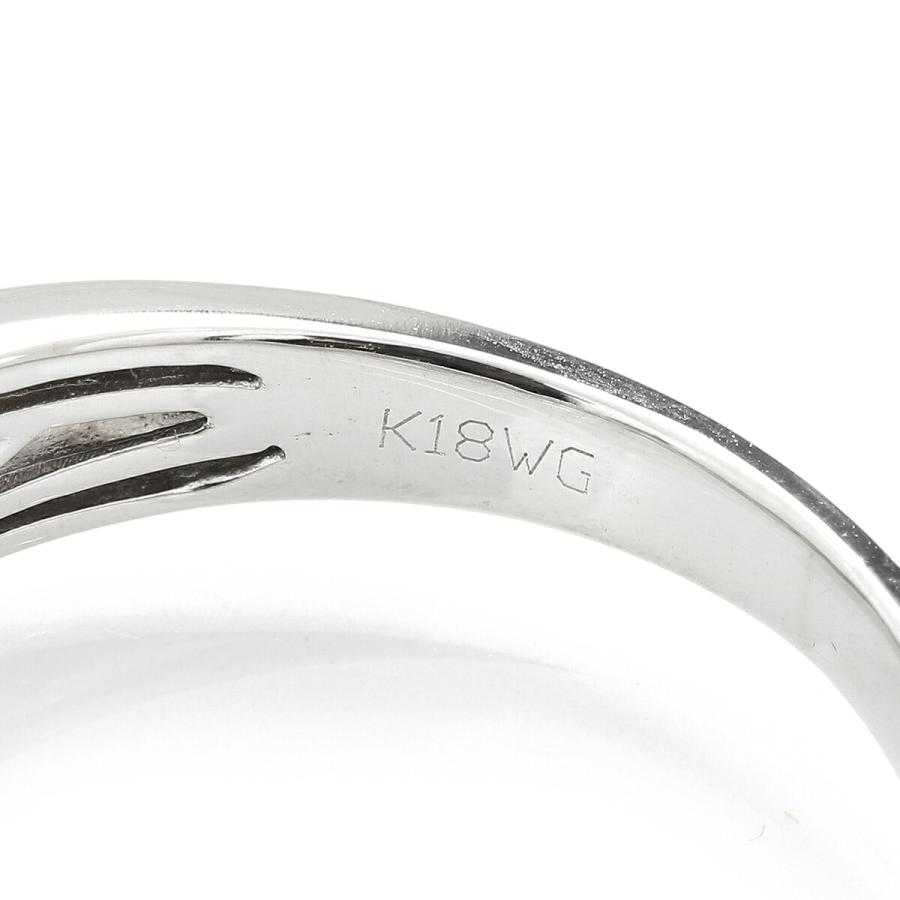 グロシュラライトガーネット 0.75ct ホワイトゴールド K18WG リング 14 