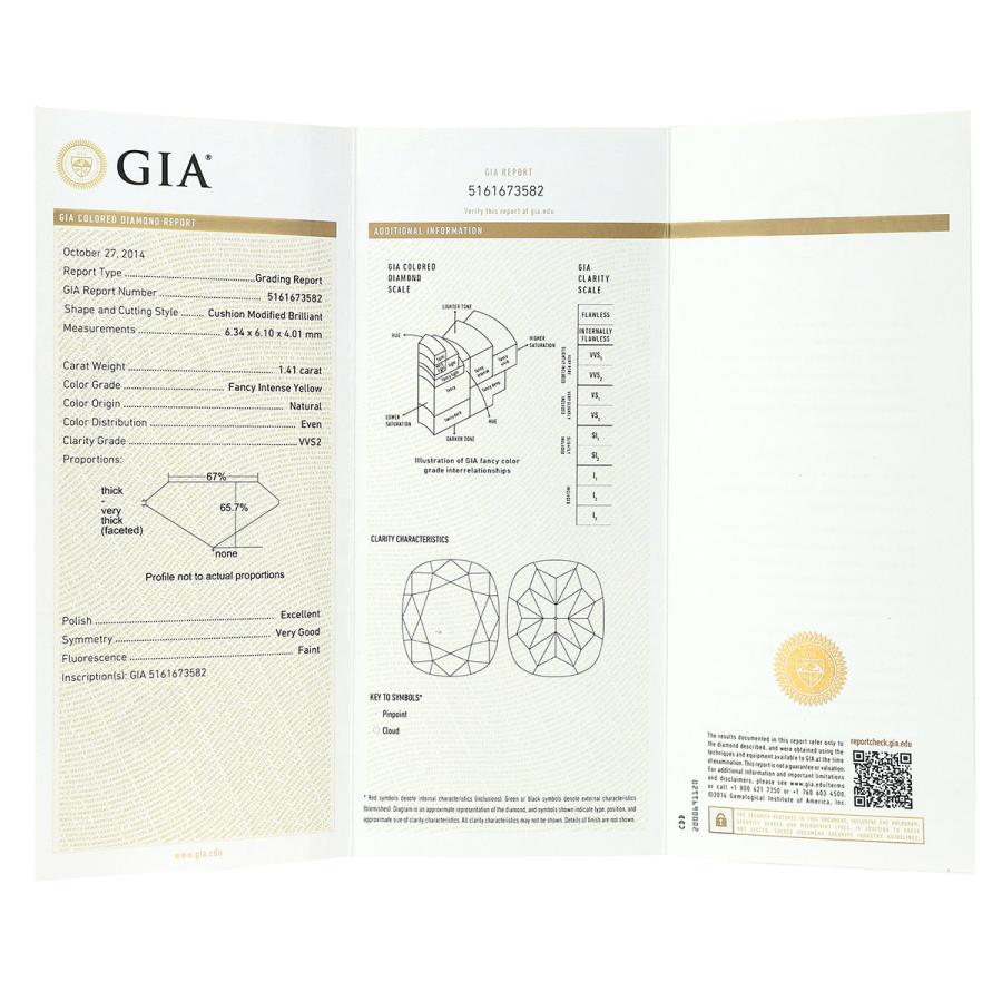 グラフ プロミス リング 指輪 イエローダイヤモンド 1.41ct 