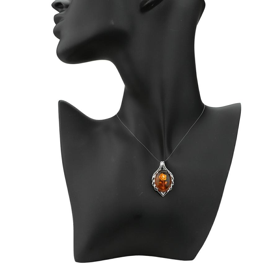 インタリオ ペンダントトップ こはく/コパル Pt900 中古 プレラブド  