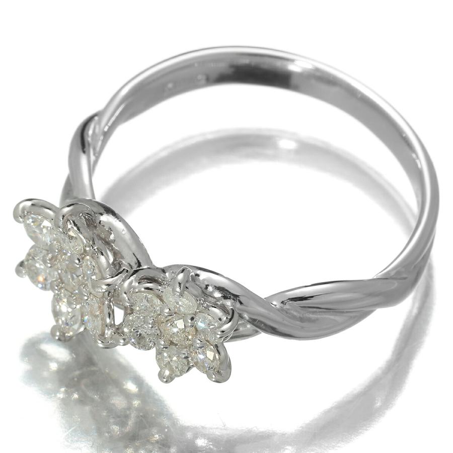ダイヤモンド 0.55ct ホワイトゴールド K18WG リング 12号 指輪 新品 