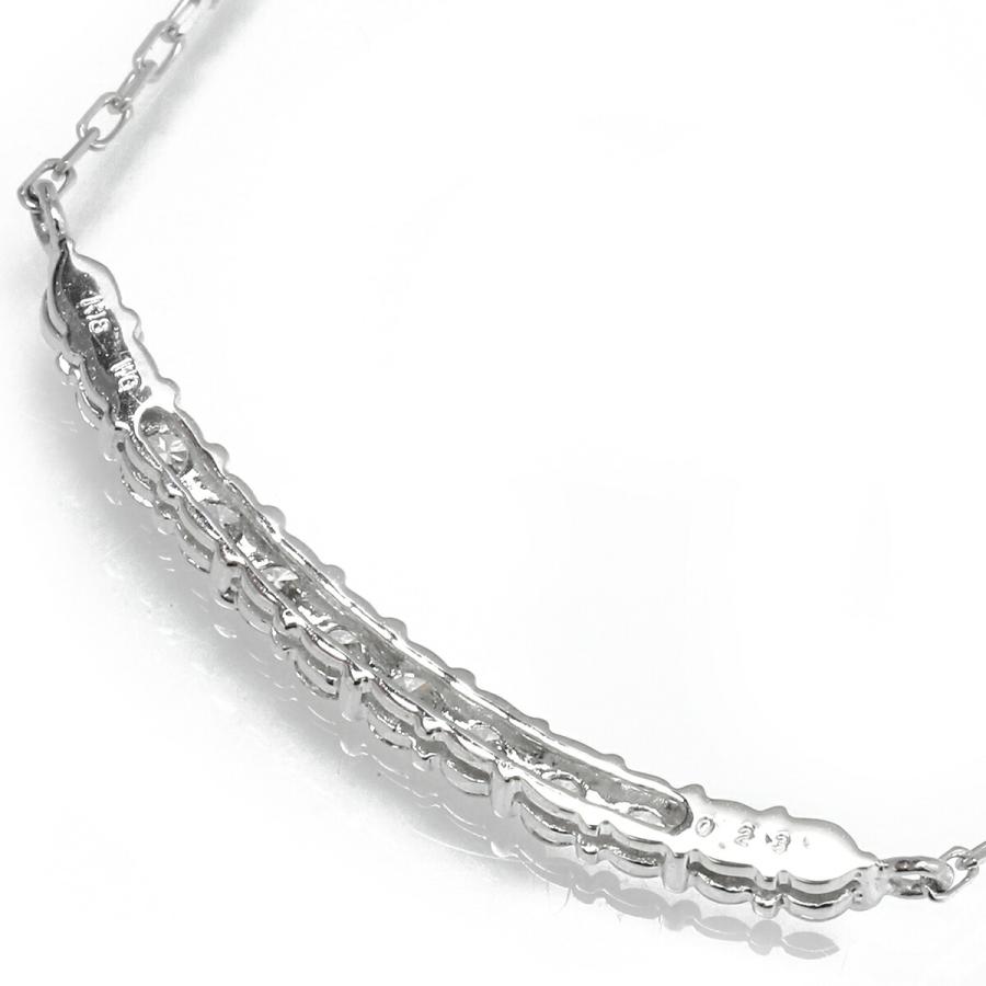 ラインネックレス ダイヤモンド 0.23ct K18 中古 返品OK : Le meilleur 