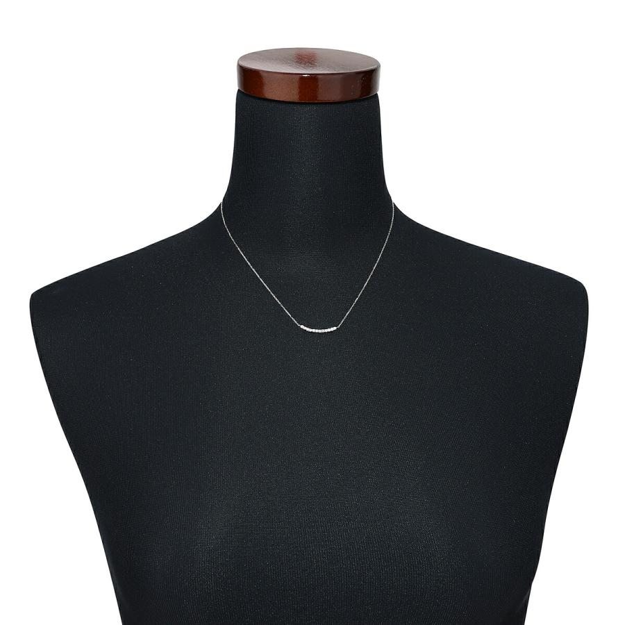 ラインネックレス ダイヤモンド 0.23ct K18 中古 返品OK : Le meilleur 