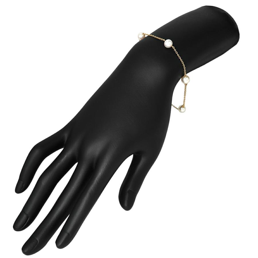 TASAKI 真珠付きブレスレット 約18cm TASAKI（タサキ） パールチェーンブレスレット 真珠 6〜6.4mm K18