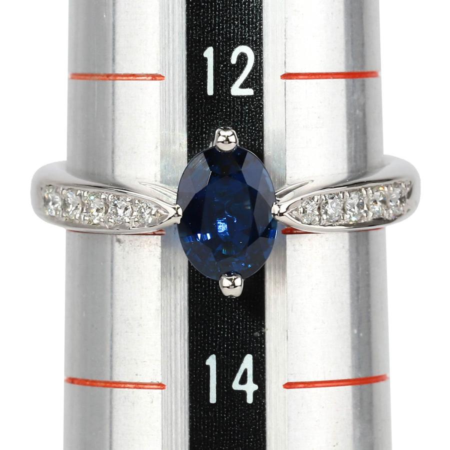 ギンザタナカ リング 指輪 ブルーサファイア 1ct ダイヤモンド 