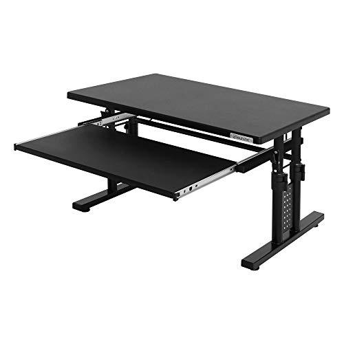 半額購入 Bauhutte( バウヒュッテ ) ローデスク 昇降式 ゲーミングデスク ロータイプ ( 幅 70 × 奥行 45 高さ 39~49 cm  ブラック BHD-700L