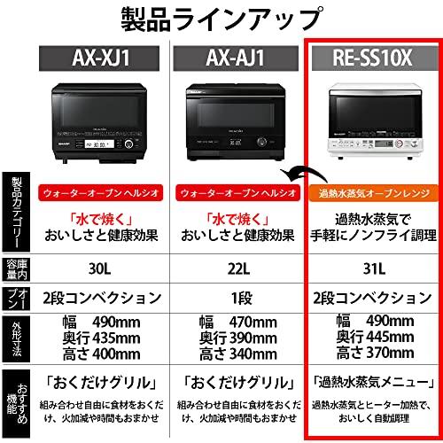 シャープ 過熱水蒸気 オーブンレンジ 31L コンベクション 2段調理