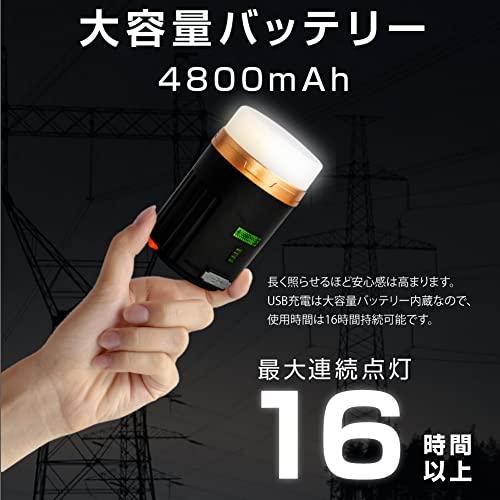 アウトレット品※アウトレット品 LEDランタン 電池式 4800mAh 連続点灯