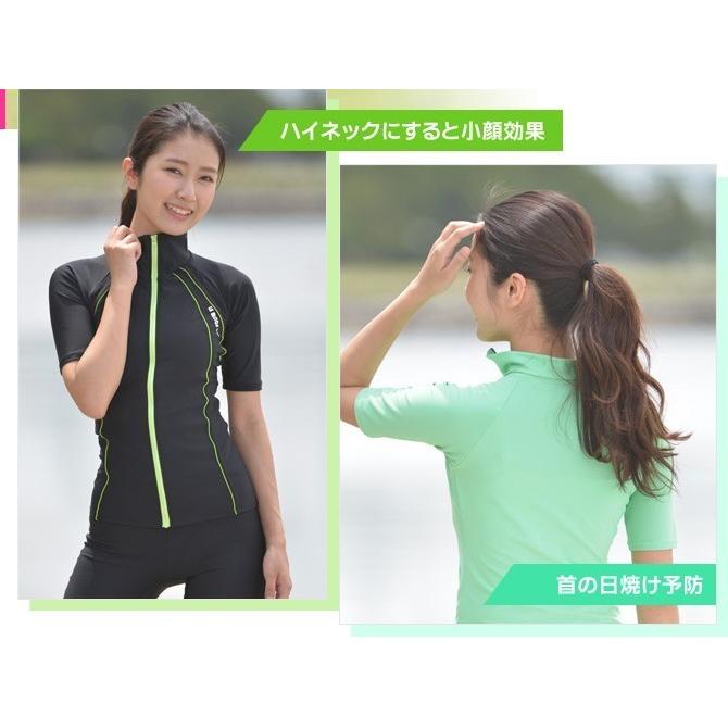 フィットネス水着 レディース 競泳水着 キャップ セット 半袖 セパレート 大きいサイズ 体型カバー めくれ防止  SMB106 | LE MODE de toi | 14