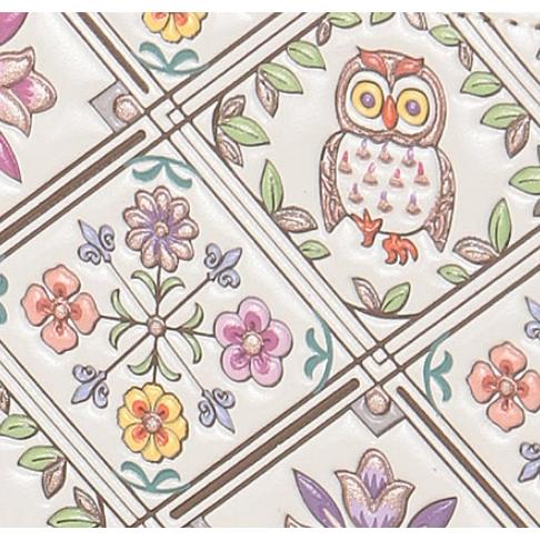 【最終値下げ】浅草文庫 フクロウ 長財布 L字ファスナー 文庫革 新品未使用 送料無料 浅草文庫 ふくろう柄 L字 ファスナー財布 根付付き