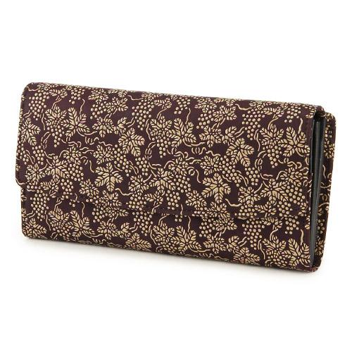 印傳屋（INDEN-YA） 印伝 2310 長財布 紫地／白漆 ぶどう : インテリア