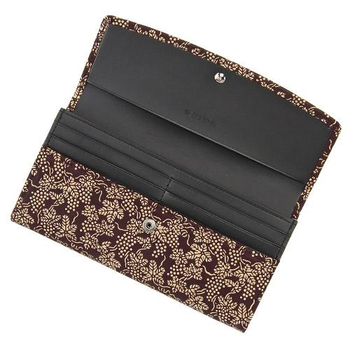 印傳屋（INDEN-YA） 印伝 2310 長財布 紫地／白漆 ぶどう : インテリア