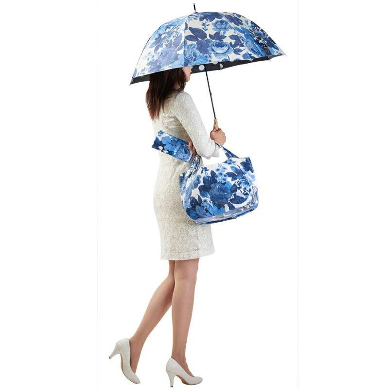 シンクビー　ブルーローズの傘と布バッグのセット Think Bee! Bee！シンクビー ブルーローズバッグ : インテリア