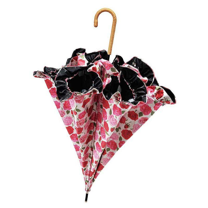 Think Bee！シンクビー カサノヴァ 晴雨兼用長傘 パゴダ （フリル付）（アンティークローズ） | Think Bee! | 02