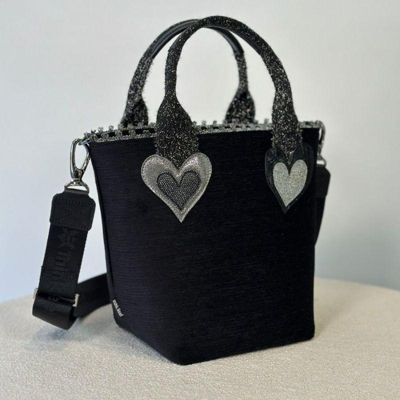 Think Bee!（シンクビー） グリッターブラック ミニトートバッグ